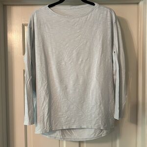 LULULEMON sky blue color long sleeve, boat neck. size 6